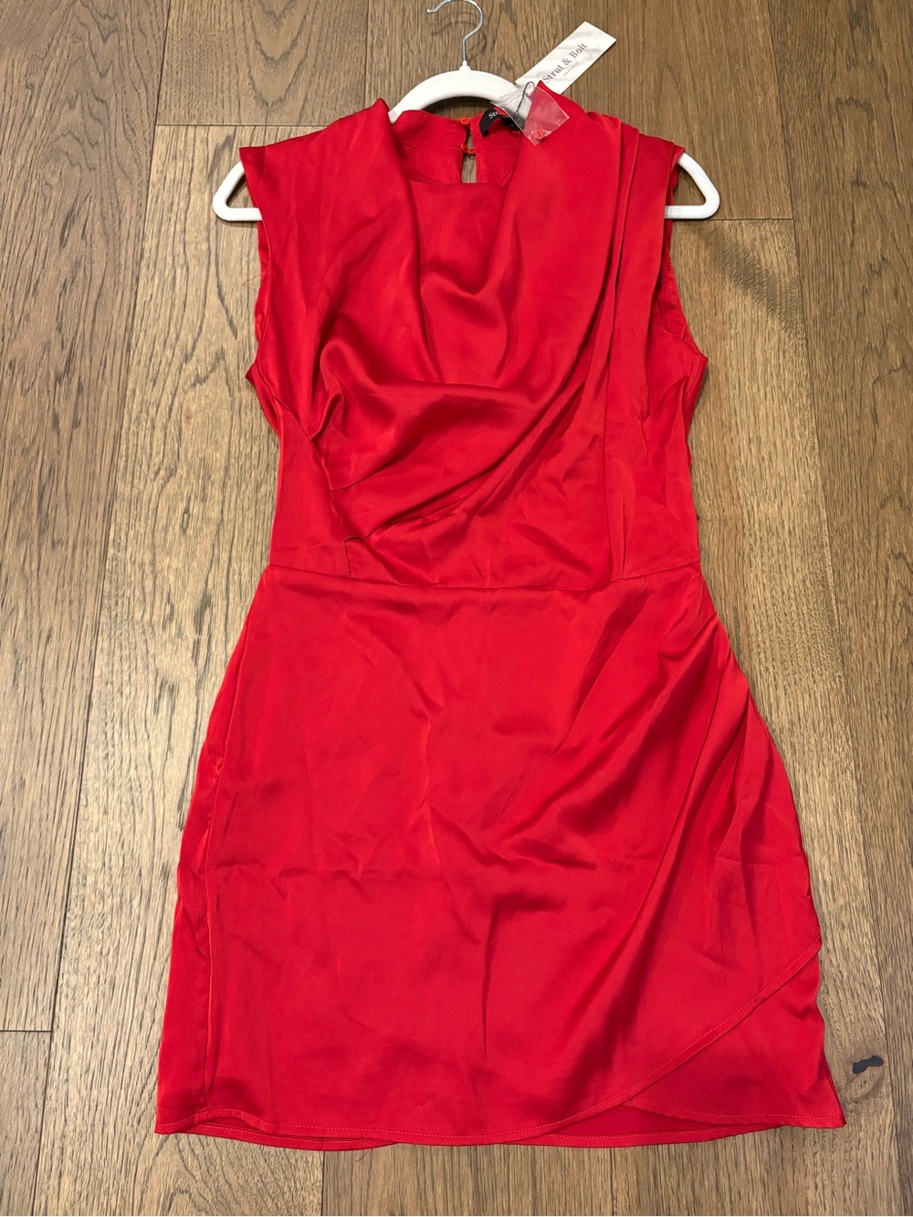 Red satin Dress NWT